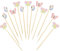 ENLACE Palillos de cóctel de mariposa, 100 unidades, mariposas para niños, palillos de cóctel, palillos de madera, 13 cm, palillos de madera, palillos de queso, brochetas de frutas, brochetas de