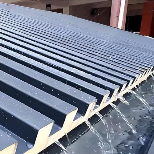 Insulated Polycarbonate Roofing Panels for Pergola Canopy Waterproof Balcony Cover with Thickened Siding DIY Roof Sheets for Outdoor Shelter (6pcs 140cm)