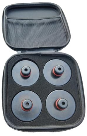 Wagenheber rangierwagenheber 4 Stück Gummi-Wagenheber-Pad-Adapter-Werkzeuggehäuse mit Aufbewahrungskoffer für Zubehör(4 PCS Box)