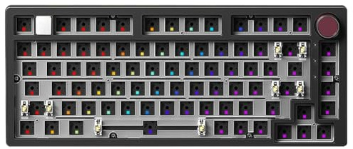 MQODLFP Kit Tastiera Meccanica Cablata 81 Tasti Hot-Swap Kit Tastiera Meccanica RGB Retroilluminata Guarnizione Montata Kit Tastiera Meccanica A