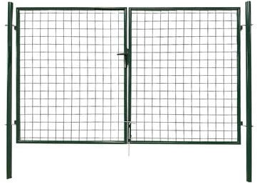 OOGarden - Portail grillage vert - Double battants - L 3m H 1.75m