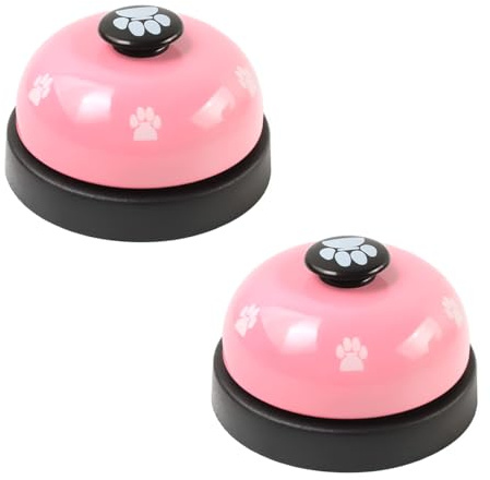 Namvo 2 Stück Hund Türklingel Haustier Training Druckklingel Langlebige Eisen Klingel Für Hundetoilette Training Interaktionsklingel Für Innen Und Au?enbereich Rosa