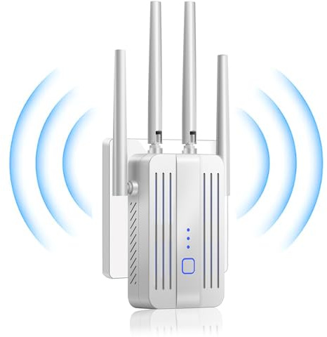 Amplificador de señal WiFi para el hogar: rango de repetidor de Internet cubre hasta 9995 pies cuadrados y más de 45 dispositivos para casa, oficina inalámbrica, sótano (XL)