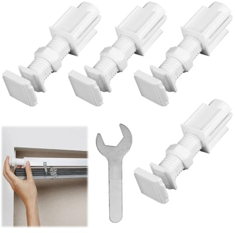 Venetian No Drill Blinds for Windows,5 PCS Plastic Adhesive Blinds Brackets,Lazy Bracket Blind No Drilling Mount Adhesive Bracket Twist to Tight Blind