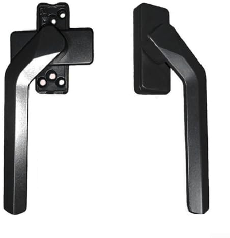 Par de manijas de ventana con cerradura con acabado de oxidación único hecho para mejorar el atractivo estético de tus ventanas (negro)
