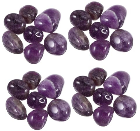 Yardenfun Natural Purple Quartz Healing Crystals Polished Tumbled Gemstones for Fish Tank Garden Vase Decorative Stones and Crystal Palm Stone Crafting