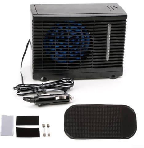 Enfriador de aire evaporativo de 24 V, potencia de refrigeración por agua para consumo doméstico y viajes, con filtro humidificador, ventilador bajo, compacto, compacto y silencioso