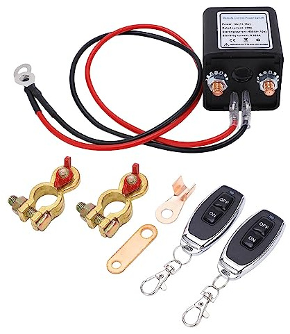 SIXRUN 12V 250A Fernbedienung Batterietrennschalter Fernsteuerung Batterieabschalter Autoabschaltung mit LED Anzeige für LKW PKW Boote