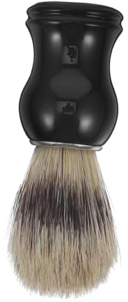 LOORGVEL Cepillo de Afeitar de Pelo de Tejón para Hombre Brocha para Barba y Bigote Exfoliante para Afeitado Húmedo Tradicional Mejora Suaviza la Piel