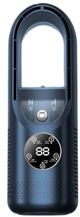 ZYHARUKO Refroidisseur d'air USB sans pales avec humidificateur, ventilateur de bureau silencieux à 6 vitesses, 100 ml brumisateur et portable pour bureau, voyage, ventilateur sans brumisation