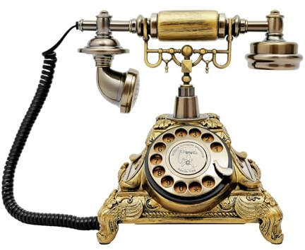 Telefono fisso Vintage,Telefono cablato per la casa,Telefono antico,Ufficio antico Retro Nostalgia Fissa casa, per la decorazione di caffè, bar, finestre, decorazione della casa
