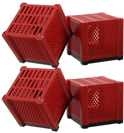 FUTUREORYY 4 pièces Boîte Filtre Aquarium Conteneur Creux Purificateur Eau Réutilisable pour Bassins Abreuvoirs et Aquariums Compatible Médias Filtrants Multiples Entretien Facile