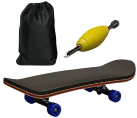 xowwyue Mini Finger Skateboard 5-lagiges Holz Fingerboard Mit rutschfeste Matte Und Aufbewahrungstasche, Vollständig Gekapseltes Kugellager Fingerskateboard Spielzeug Für Junge, Mädchen9,9x2,9x2cm