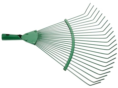 YARNOW Râteau à Feuilles 22 Dents Fil Rond Acier Léger Compact pour Jardinage Main et Pelouses Outil Résistant pour Extérieur Couleur Aléatoire