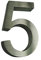 3D Hausnummer 5 Edelstahl Arial rostfrei witterungsbeständig 3D Effekt 16cm Höhe und 3cm aus gebürstetem Edelstahl V2A filigrane Schriftart erhältlich: 0 1 2 3 4 5 6 7 8 9