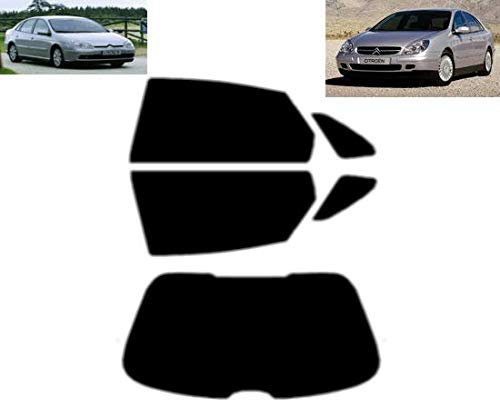 Passgenaue Tönungsfolie für-Citroen C5 5-Türen 2000-2008 Heck/Seitenscheiben (05% Tiefschwarz)