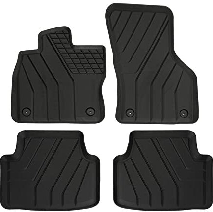 J&J AUTOMOTIVE | Eko Gummimatten Gummifußmatten Für Passat B8 ab 2014, Schwarz, Anti-Rutsch, Ohne Geruch, Allwetter, Rand 3cm, Set 4-Teilig