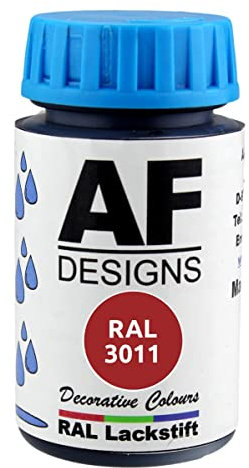 Alex Flittner Designs Lackstift RAL 3011 BRAUNROT seidenmatt 50ml Holz Metall Möbel Bad Retuschierlack Reparaturlack