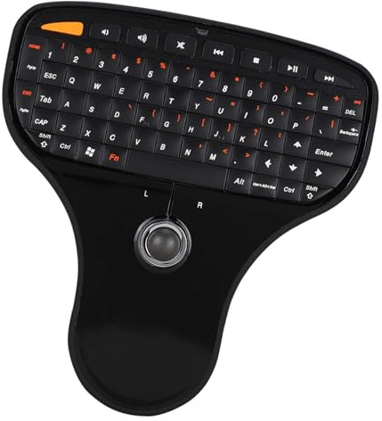 VBESTLIFE Kabellose -Tastatur mit Trackball, 2,4 G Multimedia-Steuerung, 10 M Steuerentfernung, Taschenformat für TV-Computer, Kompatibilität