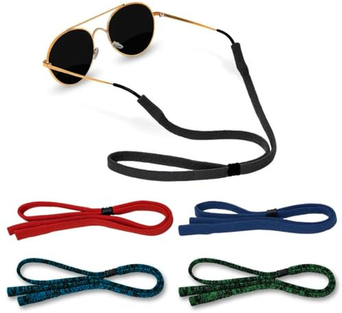 JEYORZY 5 pcs Elegante y Cómoda Correa Antideslizante para Gafas, Cordón Ajustable antideslizante para Tus Gafas de Sol, Banda para Gafas Deportivas, para Hombre, Mujer y Niño