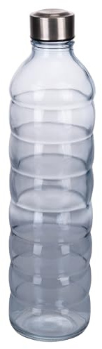 Villa d'Este Home Tivoli 1996 Set 3 Bottiglia acqua 1,25 l in vetro, tappo in plastica PP e acciaio inox, Pool Party