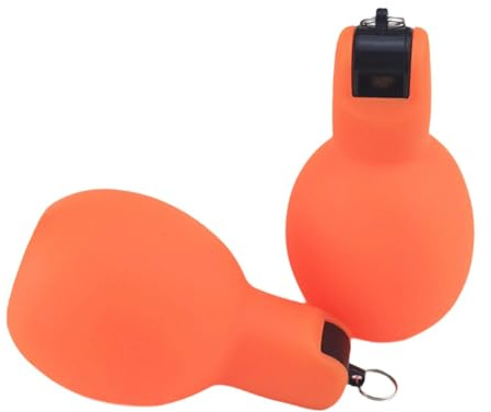 MERIGLARE 2 Stück Handpfeifen für, Handpfeife Sport, Sportpfeife für Basketball Und Fußball, Handpfeife Sportunterricht, fur Schiedsrichter Sportlehrer Hundetrain, Orange