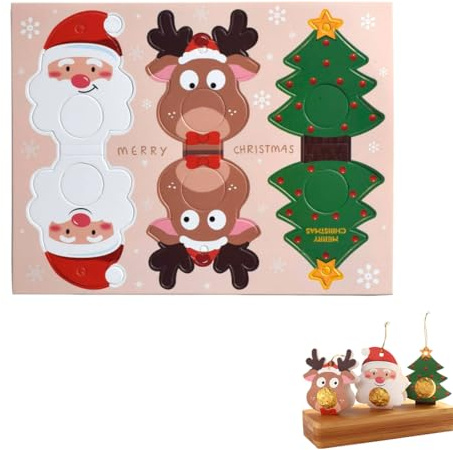 WUSJCOF 10 Stück Weihnachten Stanzschablonen Geschenkbox Anhänger Klein Gnome Schneemann Pinguin Prägeschablonen Box Stanzformen für DIY Scrapbooking Basteln Deko für Weihnachtsbaum (Drei Modelle)