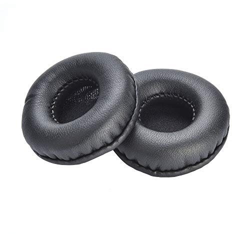 Yizhet 1 Par Almohadillas Auriculares 80mm Cascos Almohadillas Redondas de Espuma de Repuesto Universal Cojín para Auriculares Esponja de Cuero Cojines para 8cm Auriculares