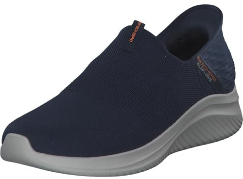 Skechers Herren Ultra Flex 3.0 Smooth Step sneakers,sports shoes, Navy Knit Trim, 47.5 EU