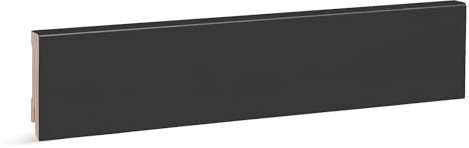 KGM Sockelleiste Modern Massivholz - Anthrazit, 2400 x 16 x 58 mm, 1 Stück | Fußleiste, Fichte furniert, foliert, für PVC, Vinyl & Laminat