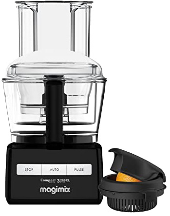 Magimix 3200XL Premium Food Processor With Citrus Press - 2.6L BPA-Free Bowl, Professional Quality Ultra-Sharp Blades, Quiet Energy Efficient 650W Motor With 30 Year Guarantee - Black