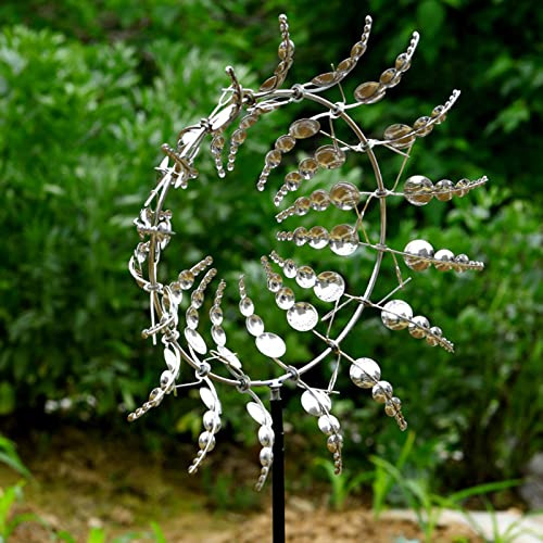 32CM Molino De Viento Metálico Garden Wind Spinner, Esculturas de Viento y molinillos, Molino de Viento metálico Garden Wind Spinner esculturas
