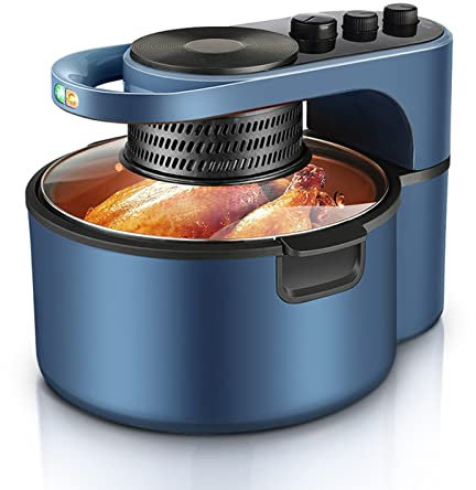 Air Fryer Multi-Function Rotary Oil-Free Visual 8L Large-Capacity Electric Fryer Oven 220V Air Fryer