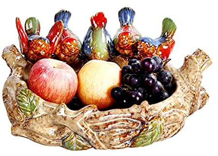 OUSIKA Ciotola for cesto di frutta Ciotola for frutta creativa in foglia d'acero for uccelli Piatto for frutta in ceramica, piatto for frutta secca for la decorazione del soggiorno Decorativo for tavo
