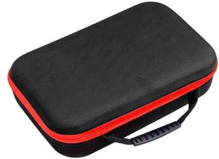 Electric Drill Carry Case, Oxford Cloth Tool Bag with Mesh Pocket & Double Fastener, Wear-Resistant Handheld Organizer for Power Tools & Accessories, Storage Pouch, Red Trim