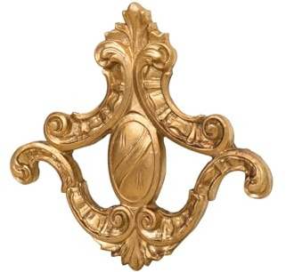 Biscottini Decoro a forma di giglio L32XPR3,5XH30 cm - Decorazioni casa Made in Italy - Home Decor a forma di giglio oro - Decoro arredo casa in legno