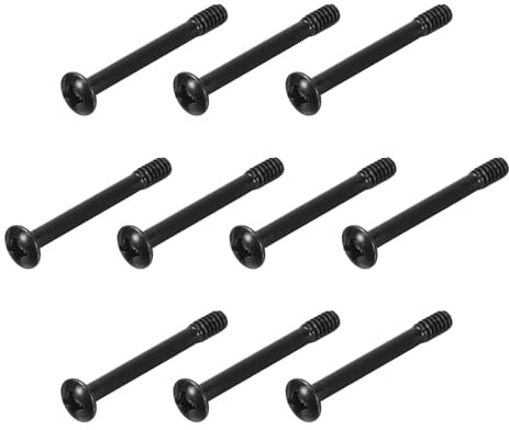 sourcing map 30 Stück Computergehäuse Lüfter Schrauben 1,18L PC Vibrationsdämpfende Schrauben Gehäuse Radiator Schrauben für Lüfter Kühlkomponenten, Runder Nagelkopf, Schwarz