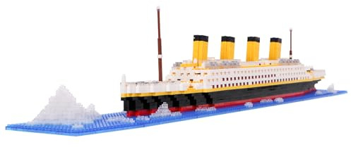 LULUFUN Set di mattoncini da costruzione, in titanico, per modellini navali, per fai da te, giocattolo educativo, regalo per adulti e bambini (1860 pezzi)