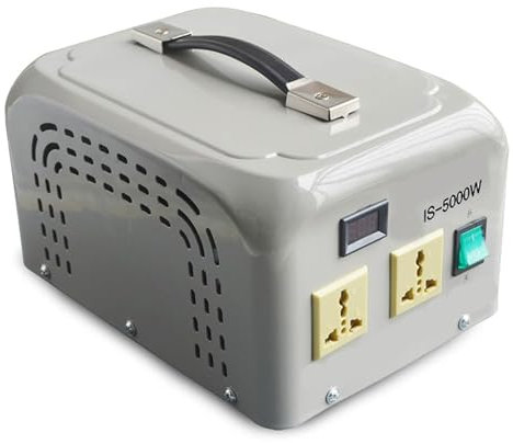 5000W Voltage Converter Transformer,Step Up & Step Down Dual Channel Voltage Transformer Heavy Duty Power Converter,5000W,110V TO 220V