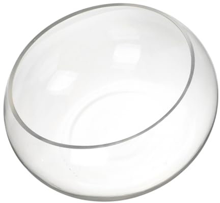 JUMPLAWN Glas Fischschale Rund Transparente Hydroponische Pflanzenschale Für Büro Dekoration Aquarien Vielseitige Glasvase Für Fische Wasserpflanzen Mikrolandschaften