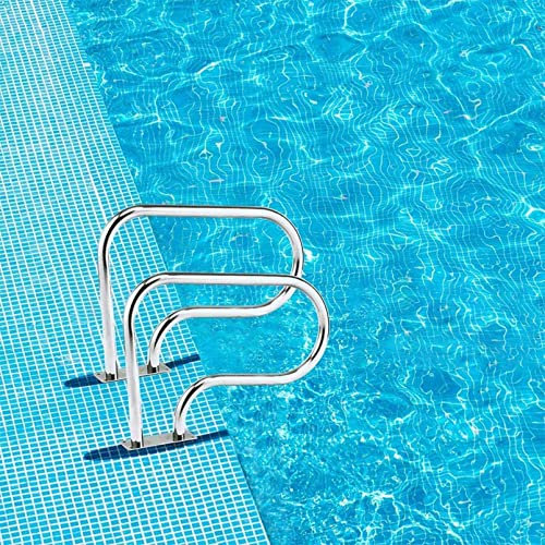 DRFGNF Barandilla para Piscina Pasamanos para Piscina Toboganes para Piscina Pasamanos para Piscina Soporte para Plataforma, Barandilla para Piscina de Acero Inoxidable 304, Pasamanos de Seguridad