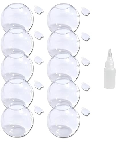 RynoPulse Milky Blank Stress Ball Skin DIY Kit, 10 Stück Blanko-Druckballhaut DIY Kit, Sensorik & Stressabbau, mit leerer Haut, Deckel, Kleber, für DIY Squishy Maker