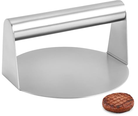 LeGeYo Burgerpresse Edelstahl 304 – 5,5 Zoll Runde Smash Burger Press, Flacher Grill, Hamburgerpresse, Für knusprige Kruste, Spülmaschinengeeignet