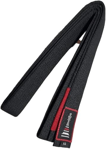 OSS Combat Sports BJJ Belt - Brazilian Jiu Jitsu Belt - Jujitsu Belt - IBJJF Approved - Limited Edition (Black, A1)