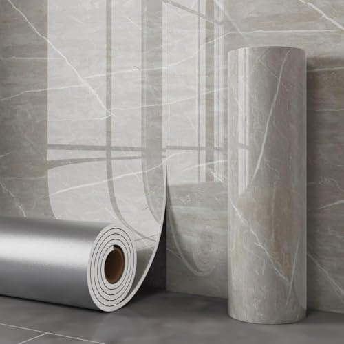Generico Piastrelle Autoadesive da 2,3 Mm di Spessore,40 Cm X 300 Cm per Bagno E Cucina, Marmo, Impermeabili, per Mobili, Paraschizzi Cucina, Piastrelle per Pareti Bagno,H19,40x300cm