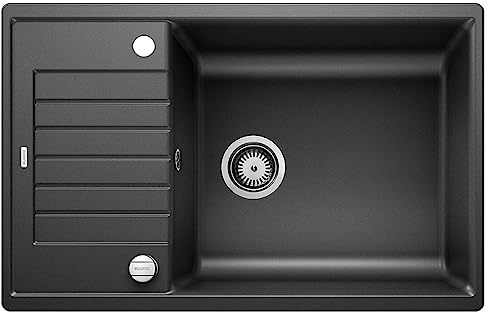 BLANCO ZIA XL 6 S Compact | Granitspüle aus SILGRANIT anthrazit | [78x50x20,2 cm] | für 60 cm breite Unterschränke | Reinigungsfreundlich | Großes Becken | reversibel