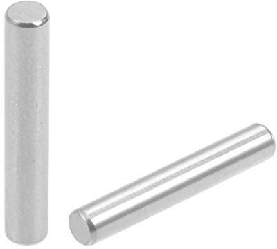 sourcing map 50pcs 3 mm x 18 mm Passstift 304 Edelstahl Silberton | Regalheringe Stützregale