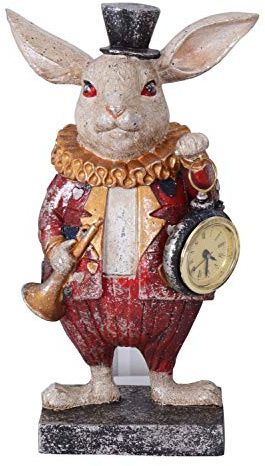 Tischuhr weisses Kaninchen Taschenuhr Alice im Wunderland Uhr Hase Osterhase neu tvc111 Palazzo Exklusiv