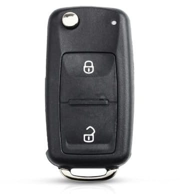 NEU 2Tasten Autoschlüssel Fernbedienung für VW Transporter T5 Polo G | 2-Knopf, FOB Shell, Uncut Blade,Klapp-Fernschlüssel-Ersatzgehäuse