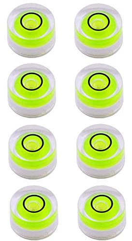 Lot de 8 mini niveaux à bulle circulaires inclinomètres pour télescope de nivellement, trépied, 10 x 6 mm, non adhésif